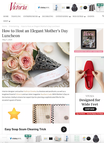 How to Host an Elegant Mother's Day Luncheon, Victoria Magazine, May 7, 2024