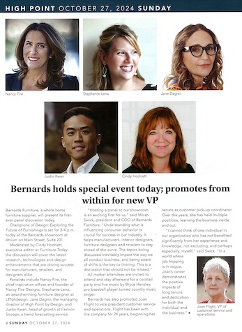 Bernards holds special event today, Home Accents Today, October 27, 2024